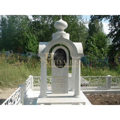 Памятник из белого мрамора № 5 — ritualum.ru